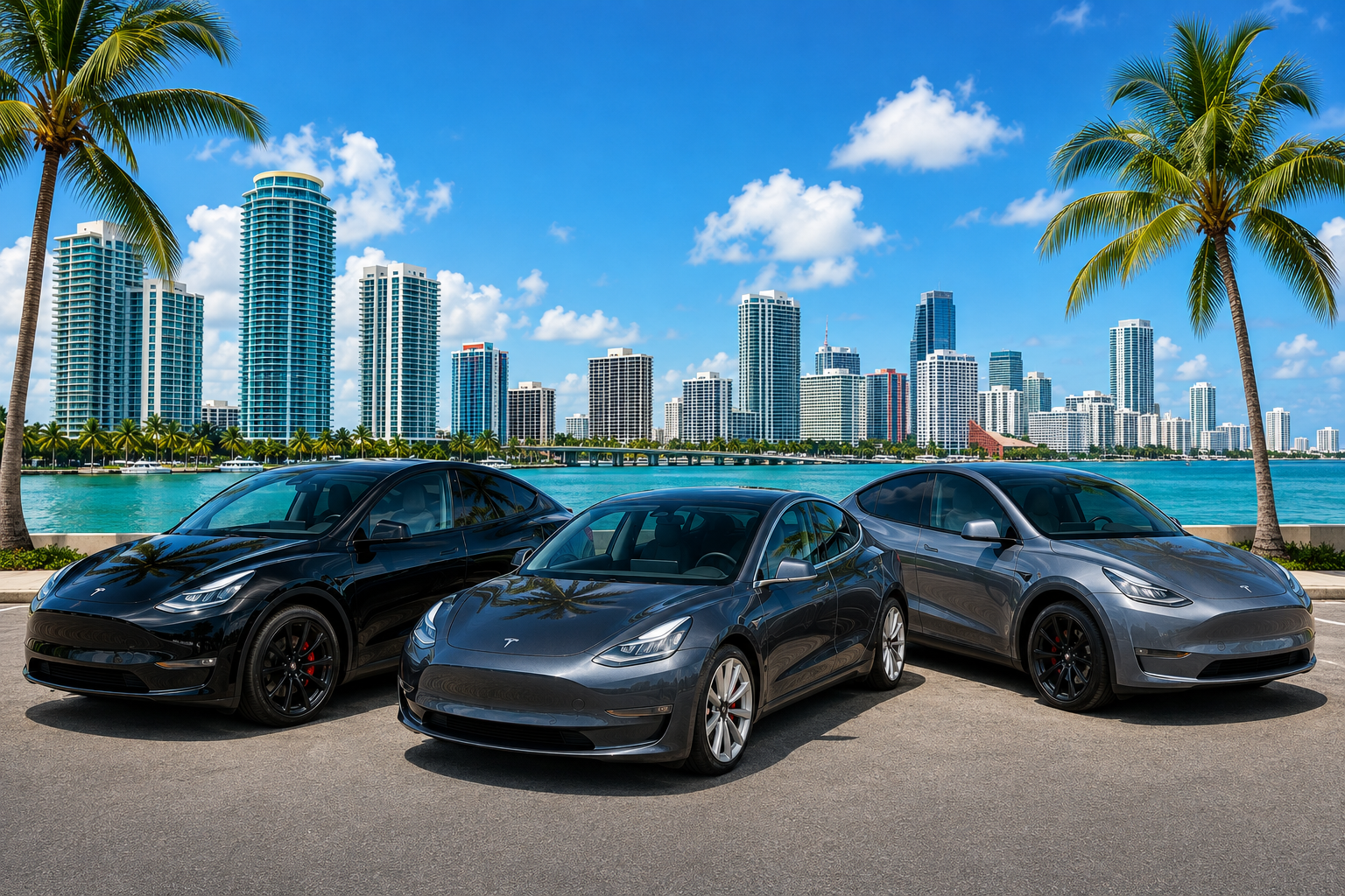 Thanksgiving car rental delivered in Miami — electric vehicle and SUV rental across Miami-Dade, Broward and Palm Beach