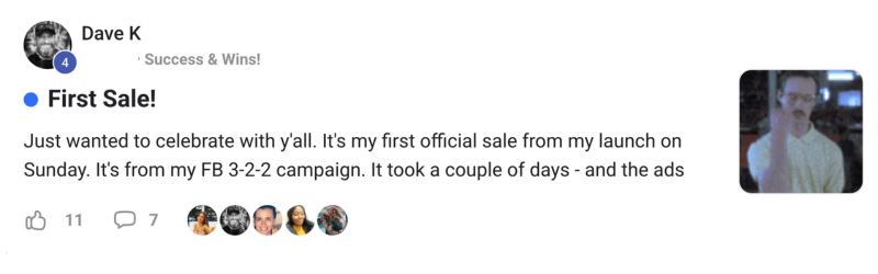 Dave K first sale