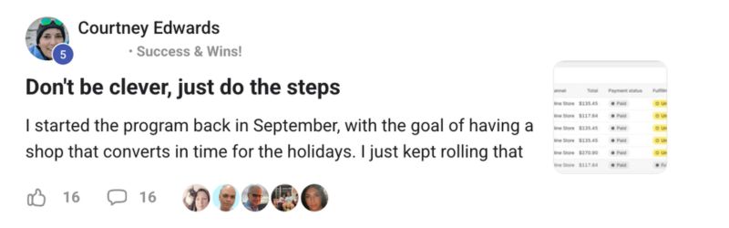 Courtney's 5 orders post