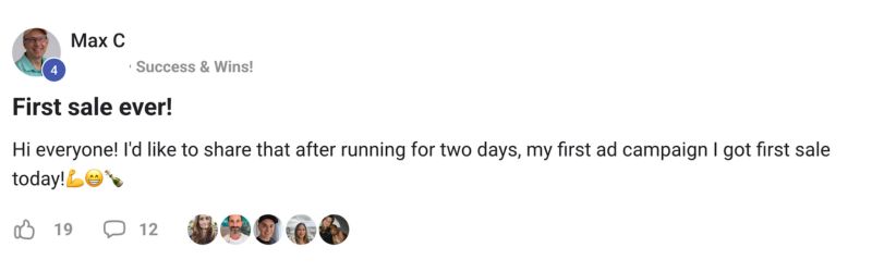 Max first sale ever