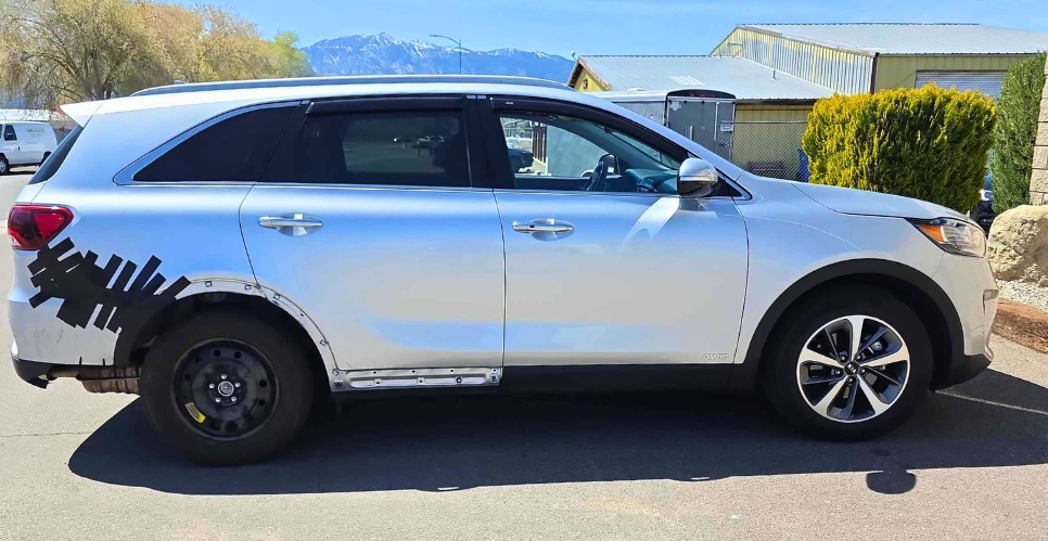 Restored car after repair