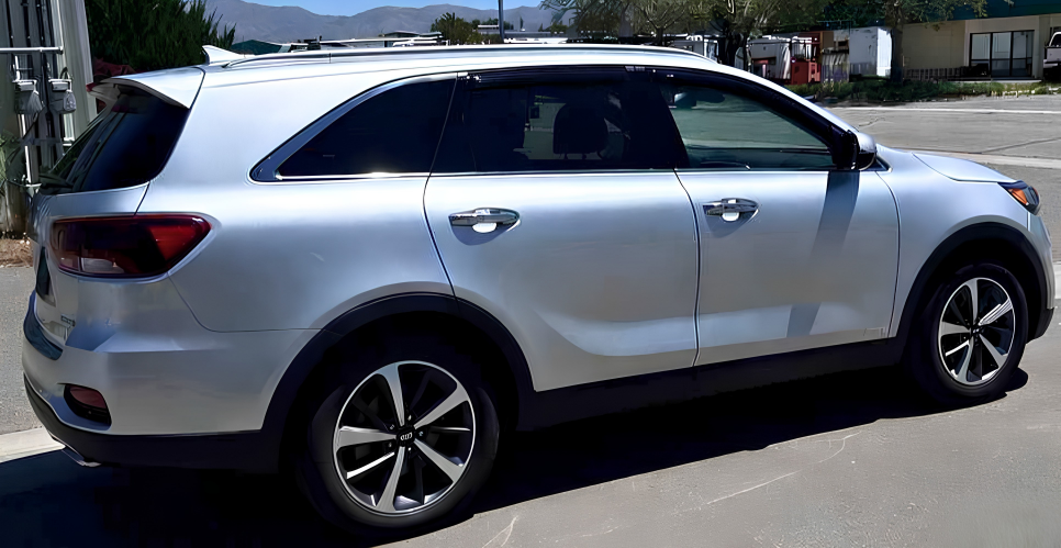 Damaged car before repair