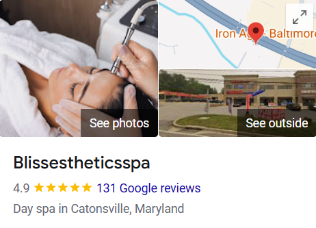 Blissestheticsspa — Google Business Profile, 4.9 stars with 131 reviews