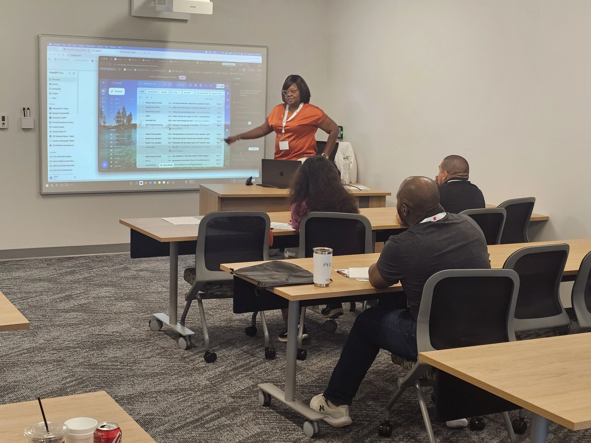 Tenita Abraham leading a  workshop for Healthcare professionals