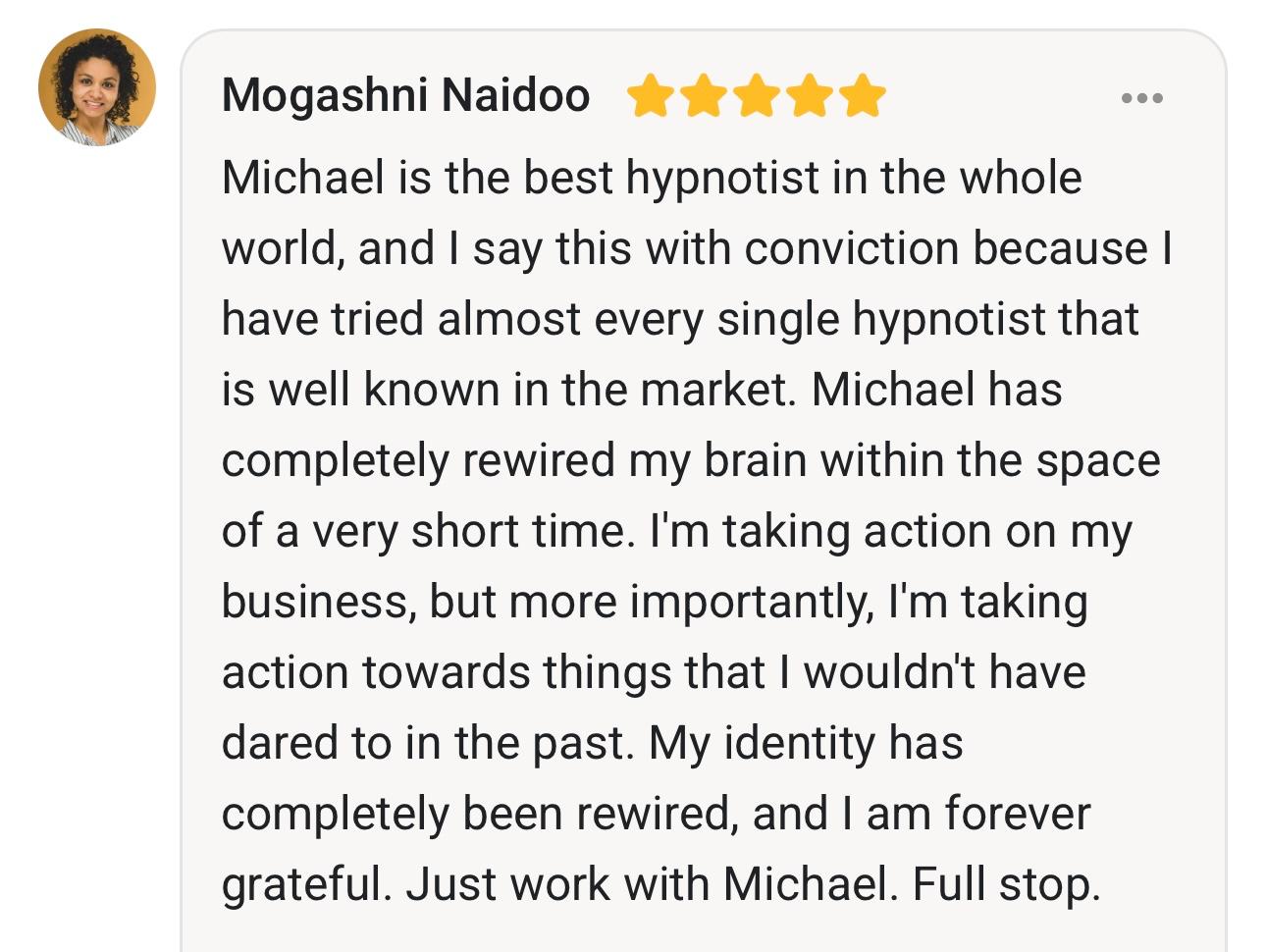 Client testimonial