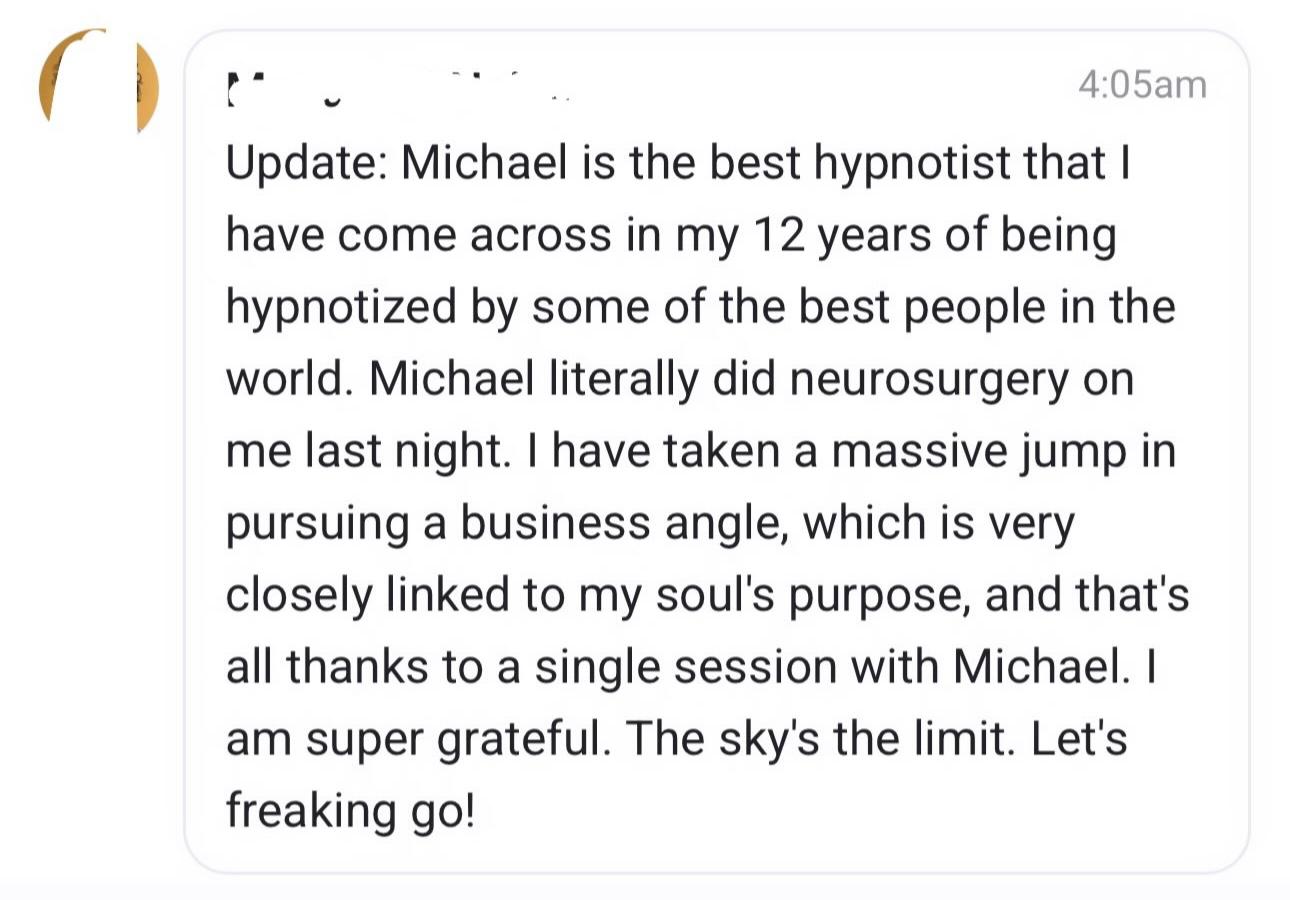Client testimonial
