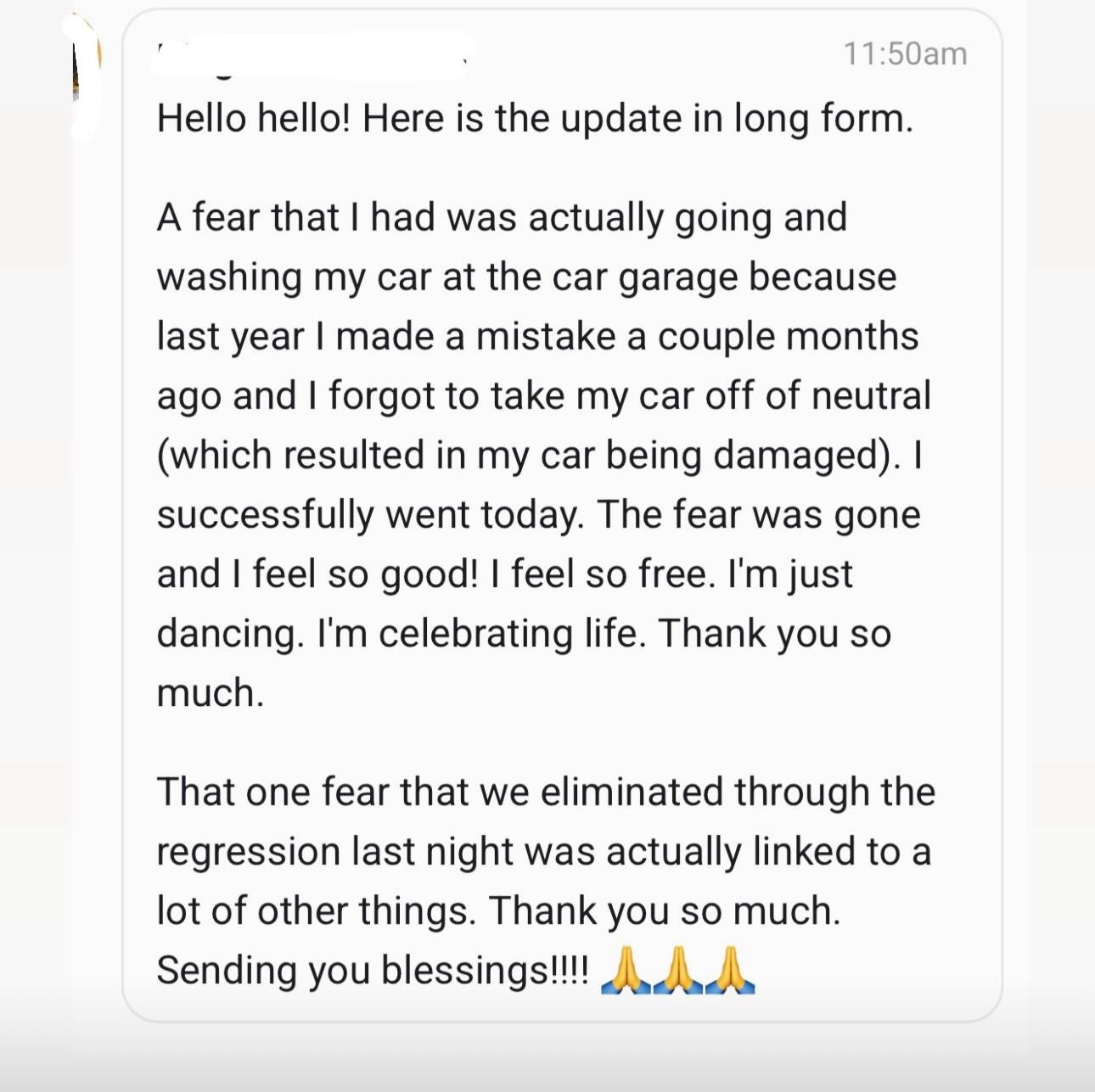 Client testimonial