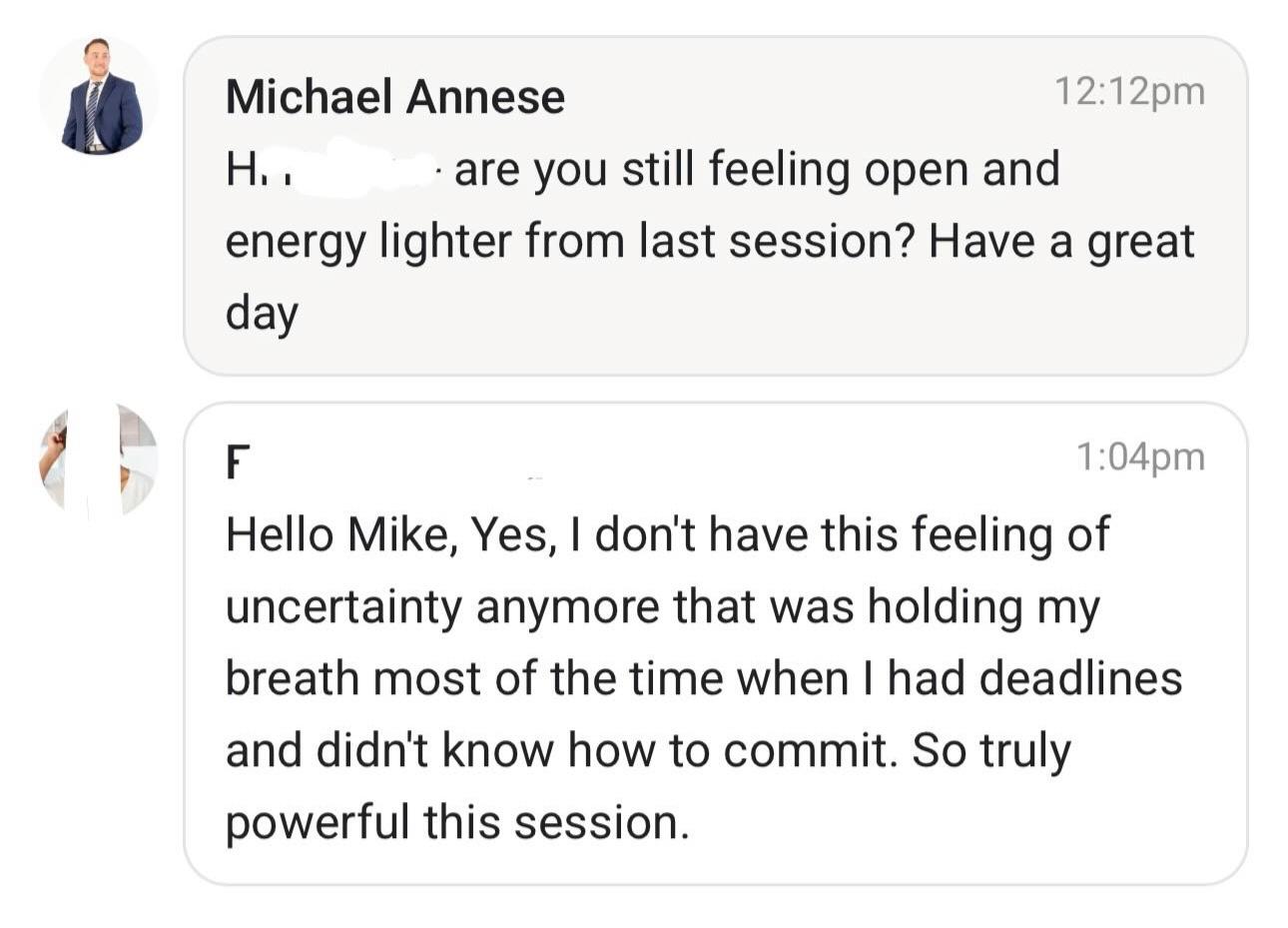 Client testimonial