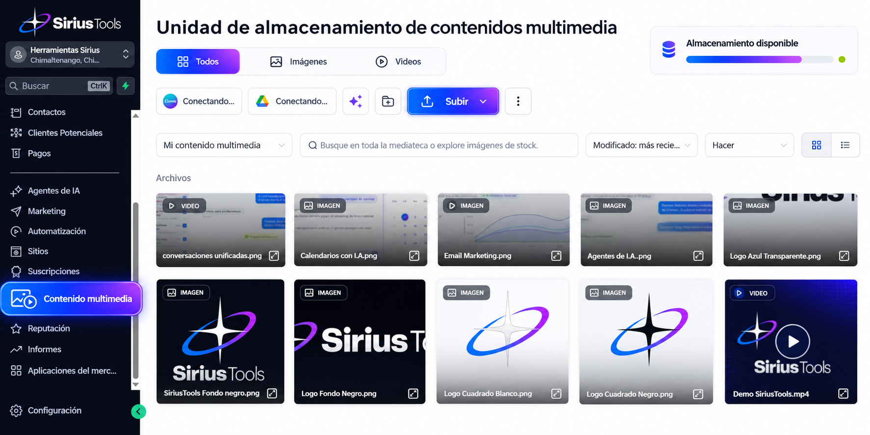 Calendarios con inteligencia artificial de SiriusTools