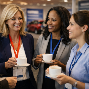 Women professionals networking in automotive