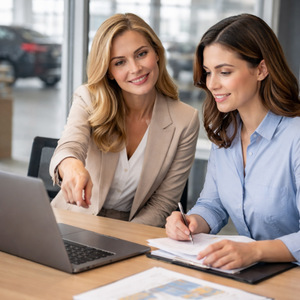 Automotive leader supporting team member through mentorship and clarity