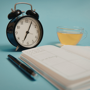 Professional woman in workout or early morning routine, focused mindset, symbolic of discipline and high performance habits, natural lighting