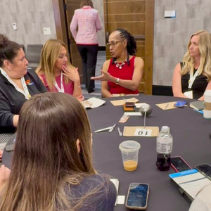 Kathy Gilbert at the Women In Automotive 2025 Speed Mentoring Session 