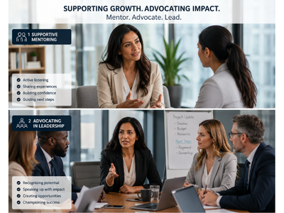 Difference between mentorship and sponsorship in leadership advancement