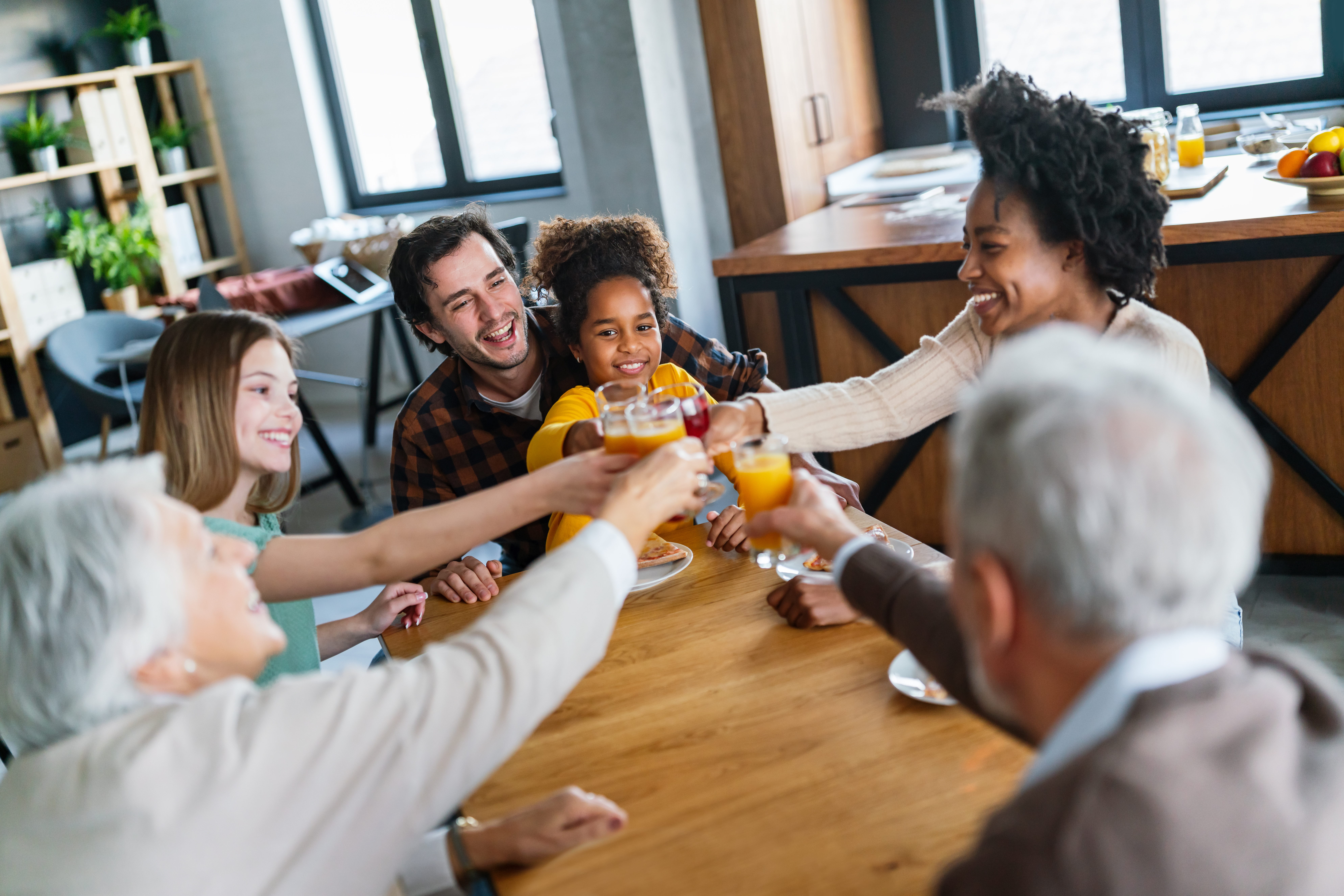 Long-term client relationships, community events, happy families, and repeat client interactions.