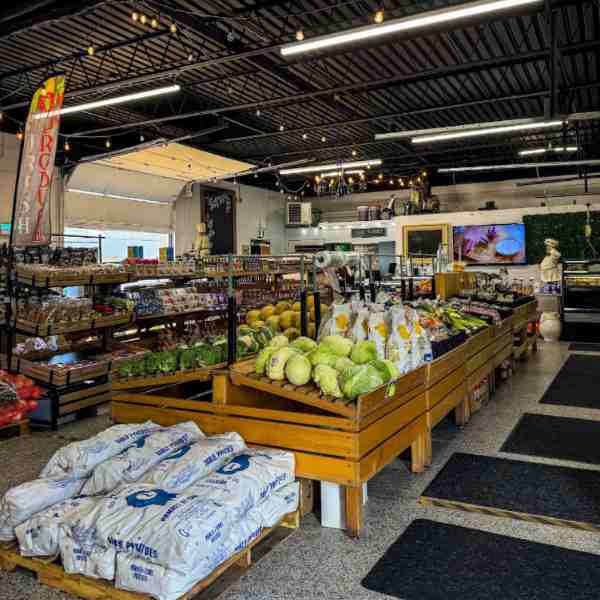 Warehouse Produce Depot store floor, open to the public in Chatham