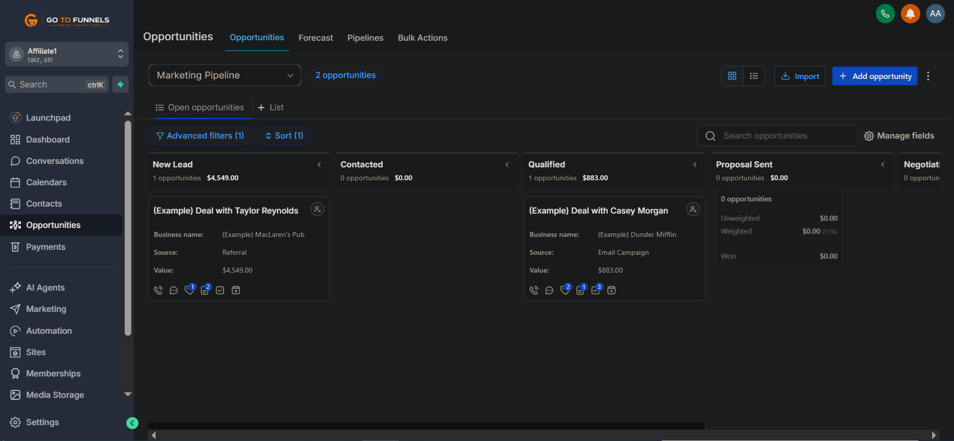 Smart CRM & Pipeline