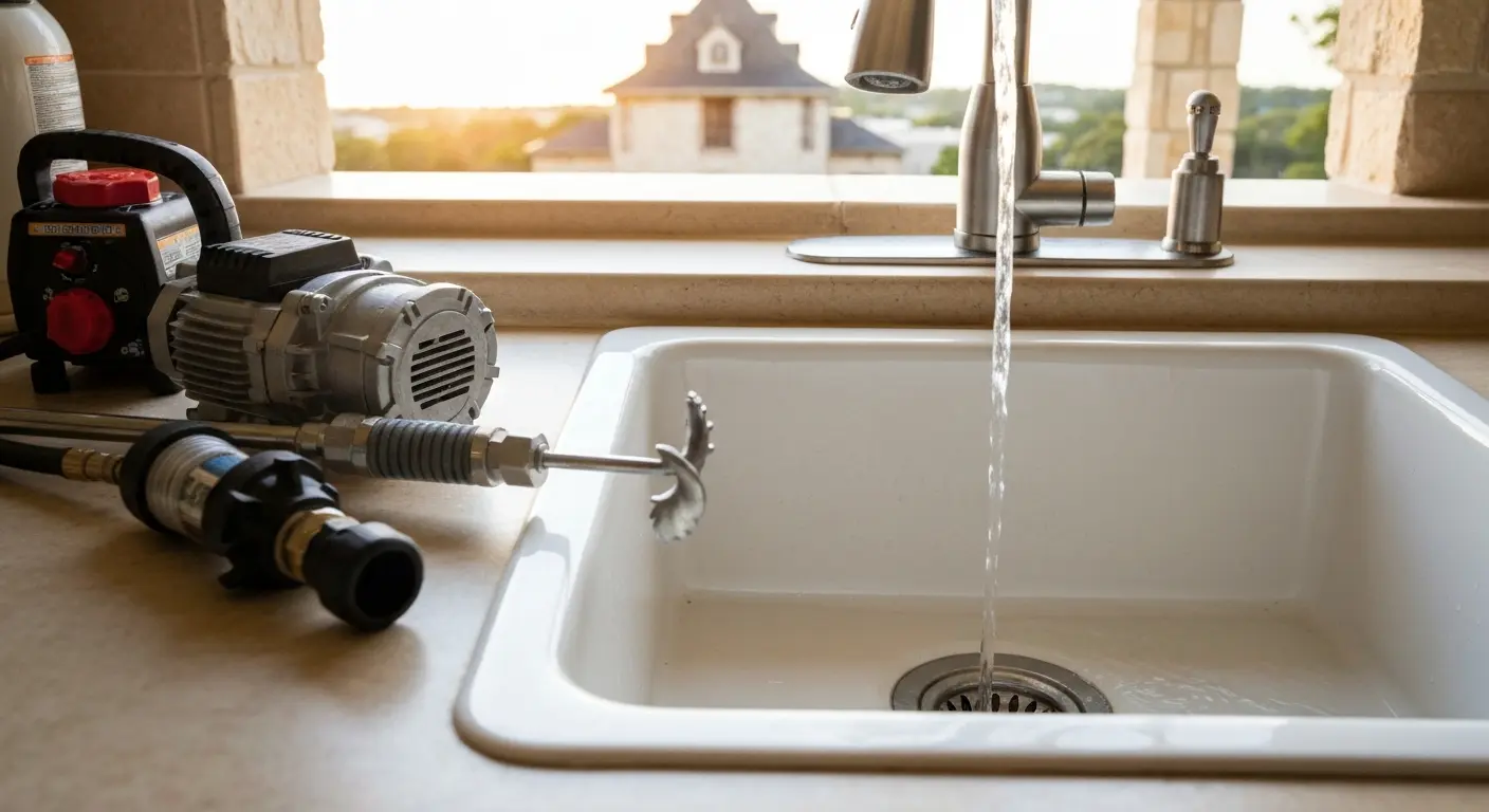 Residential drain cleaning service