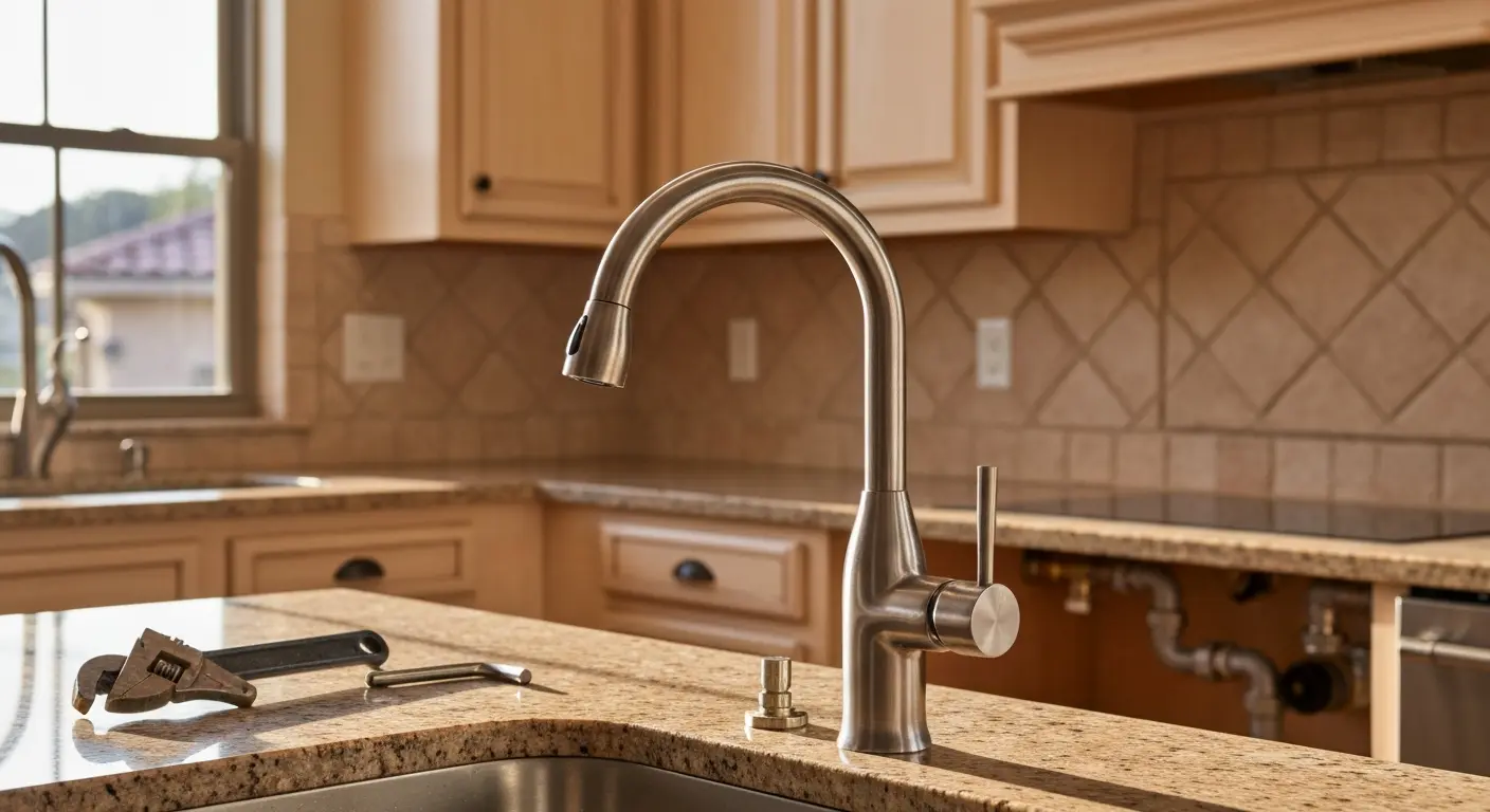 Kitchen faucet installation