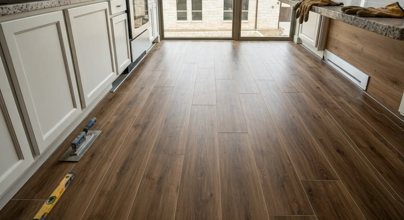 Luxury vinyl kitchen flooring