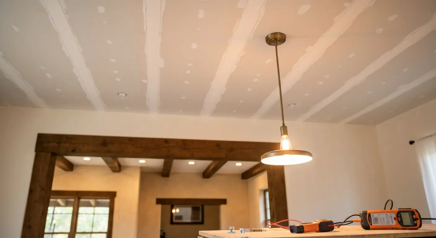 Ceiling light fixture installation