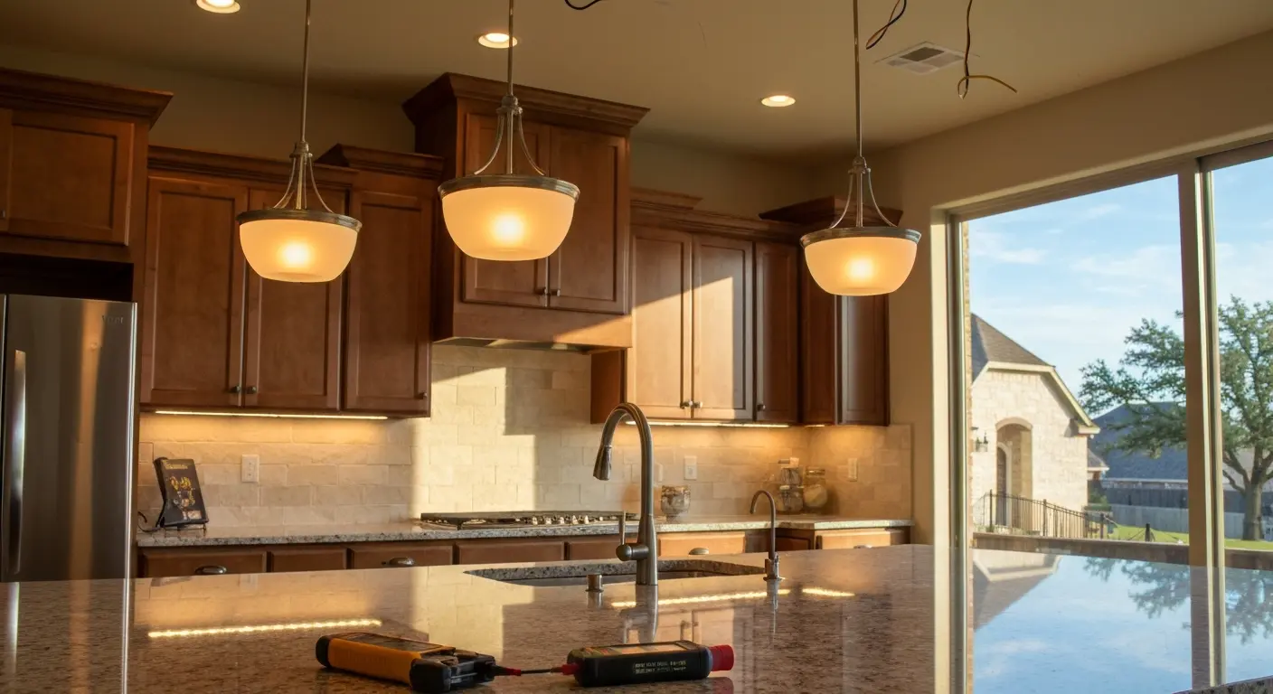 Light fixture installation work