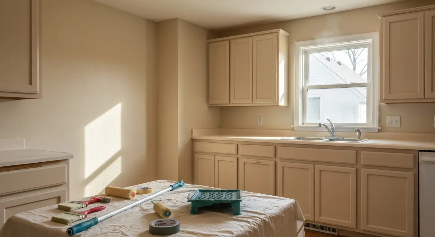 Kitchen painted interior