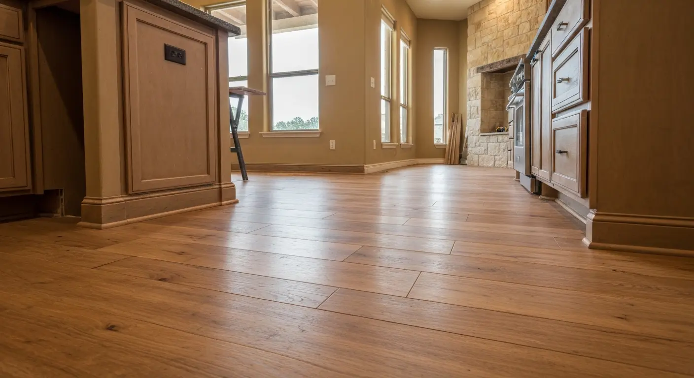 Hardwood kitchen flooring