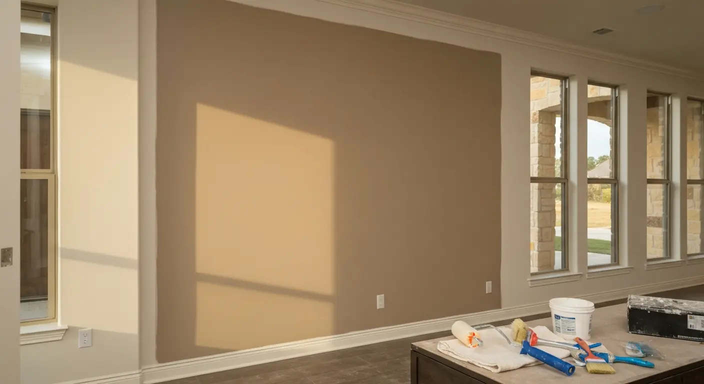 Interior painting in a modern home