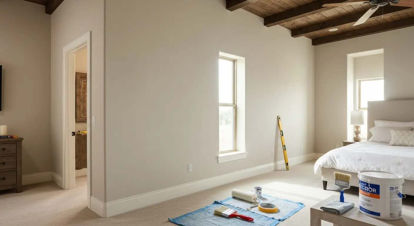 Fresh interior painting and trim work