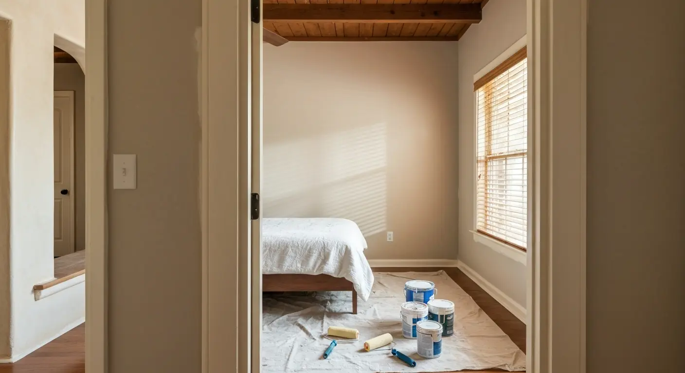 Interior bedroom paint project