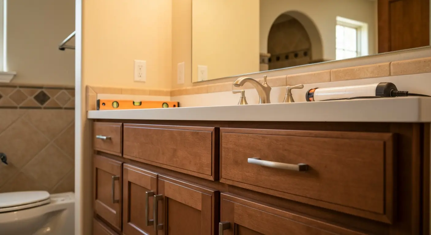Bathroom vanity installation in San Antonio
