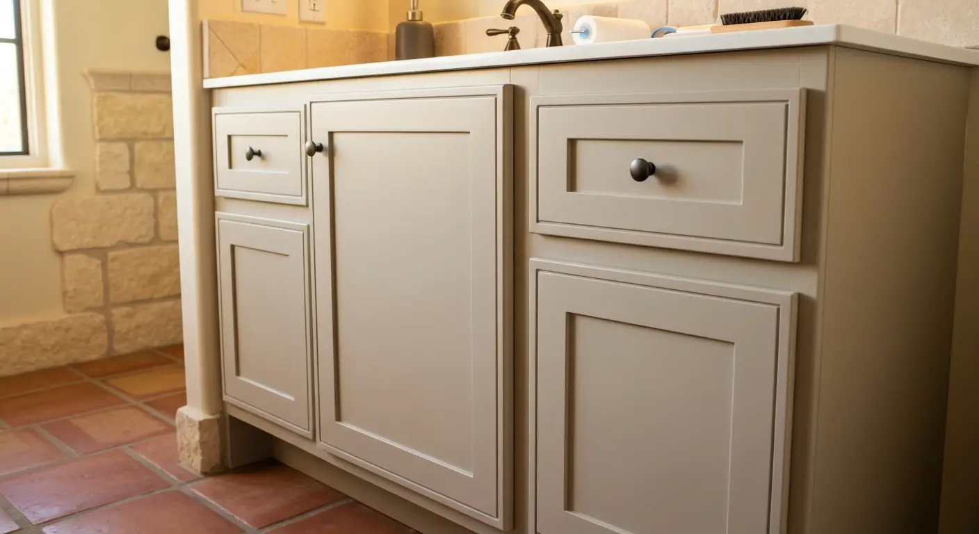 Bathroom vanity cabinet painting