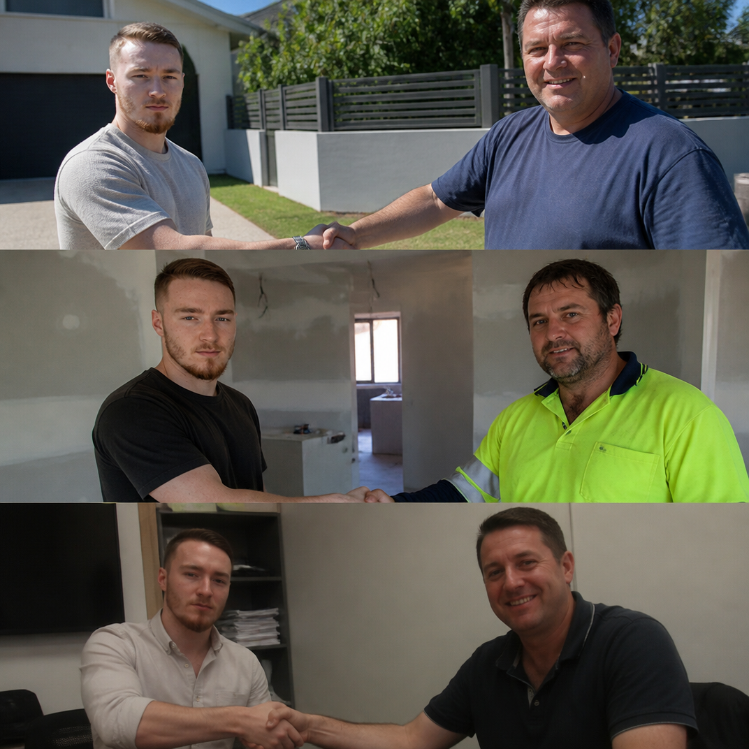 Impression Empire founder with a client