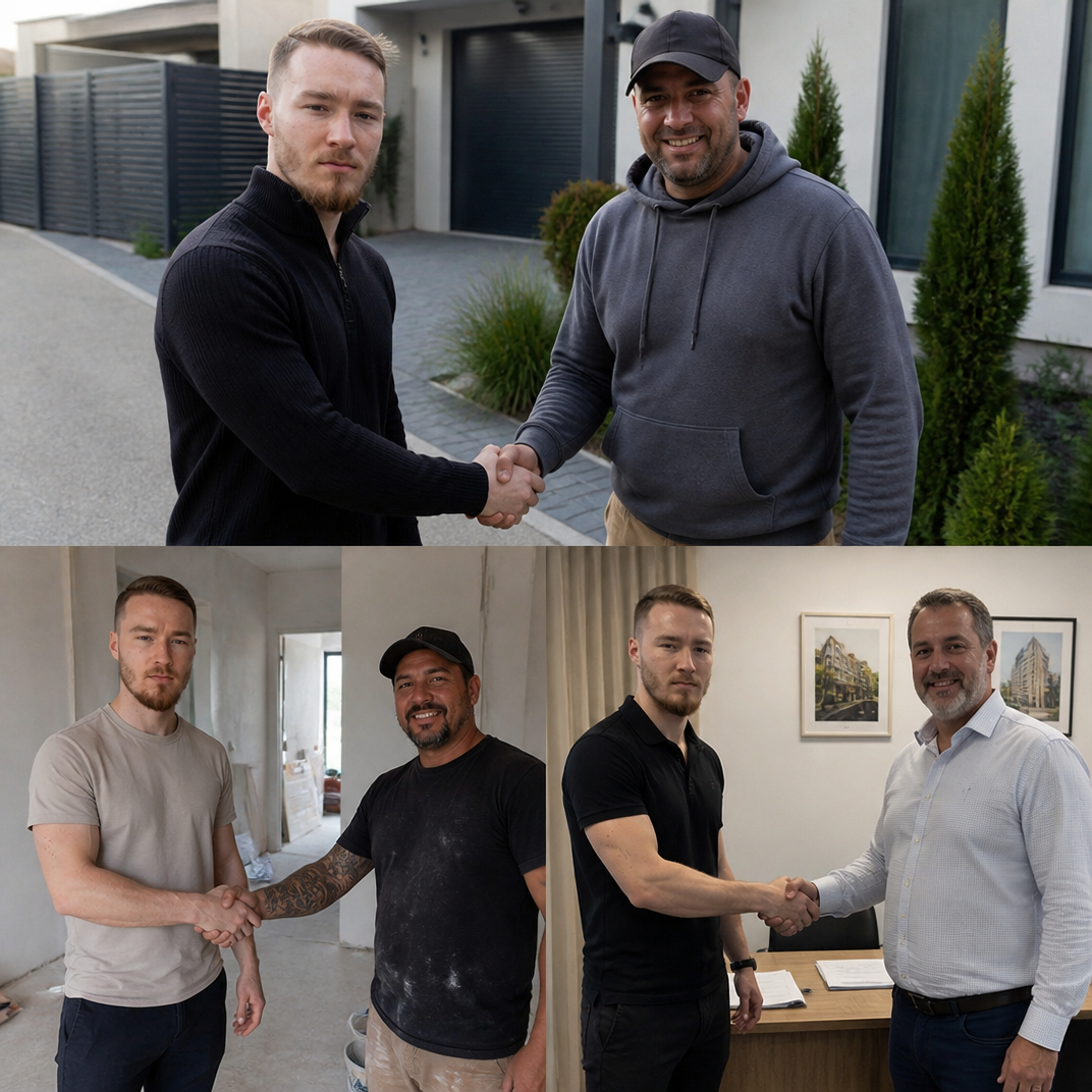 Impression Empire founder with a client