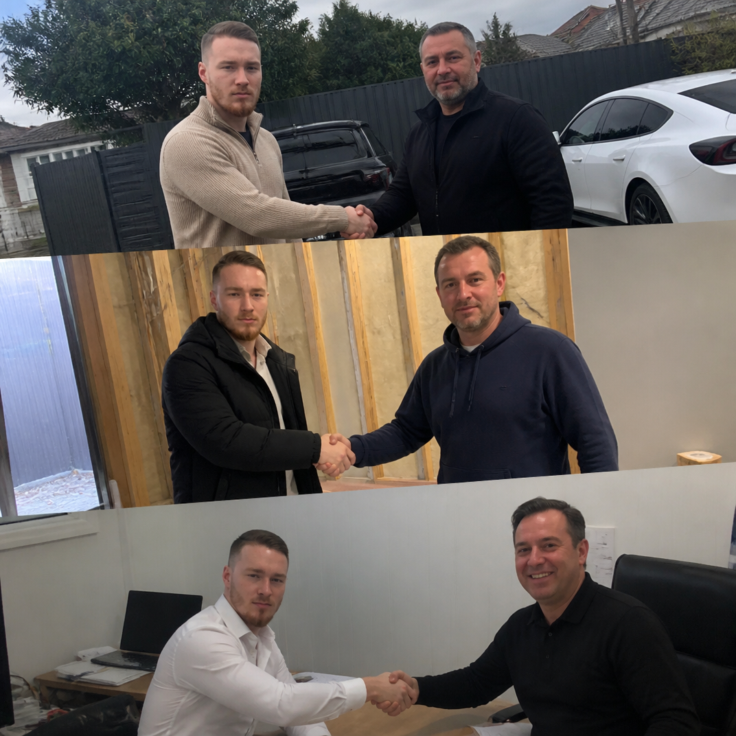 Impression Empire founder with a client