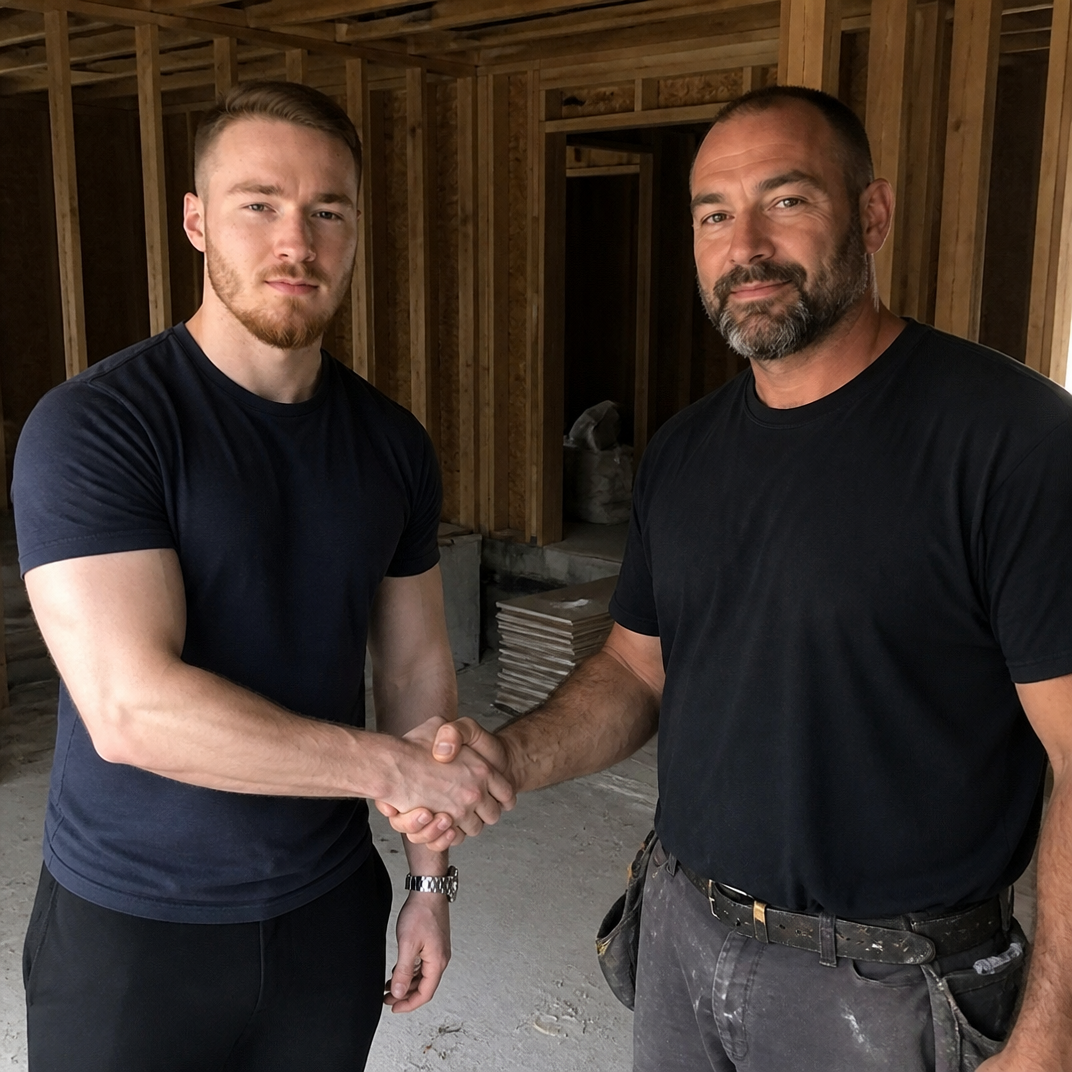 Impression Empire founder with a client