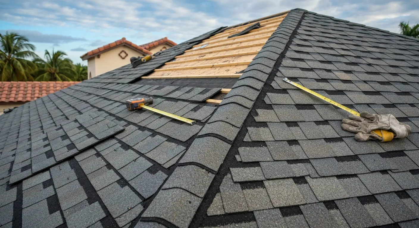 Shingle repair after storm damage
