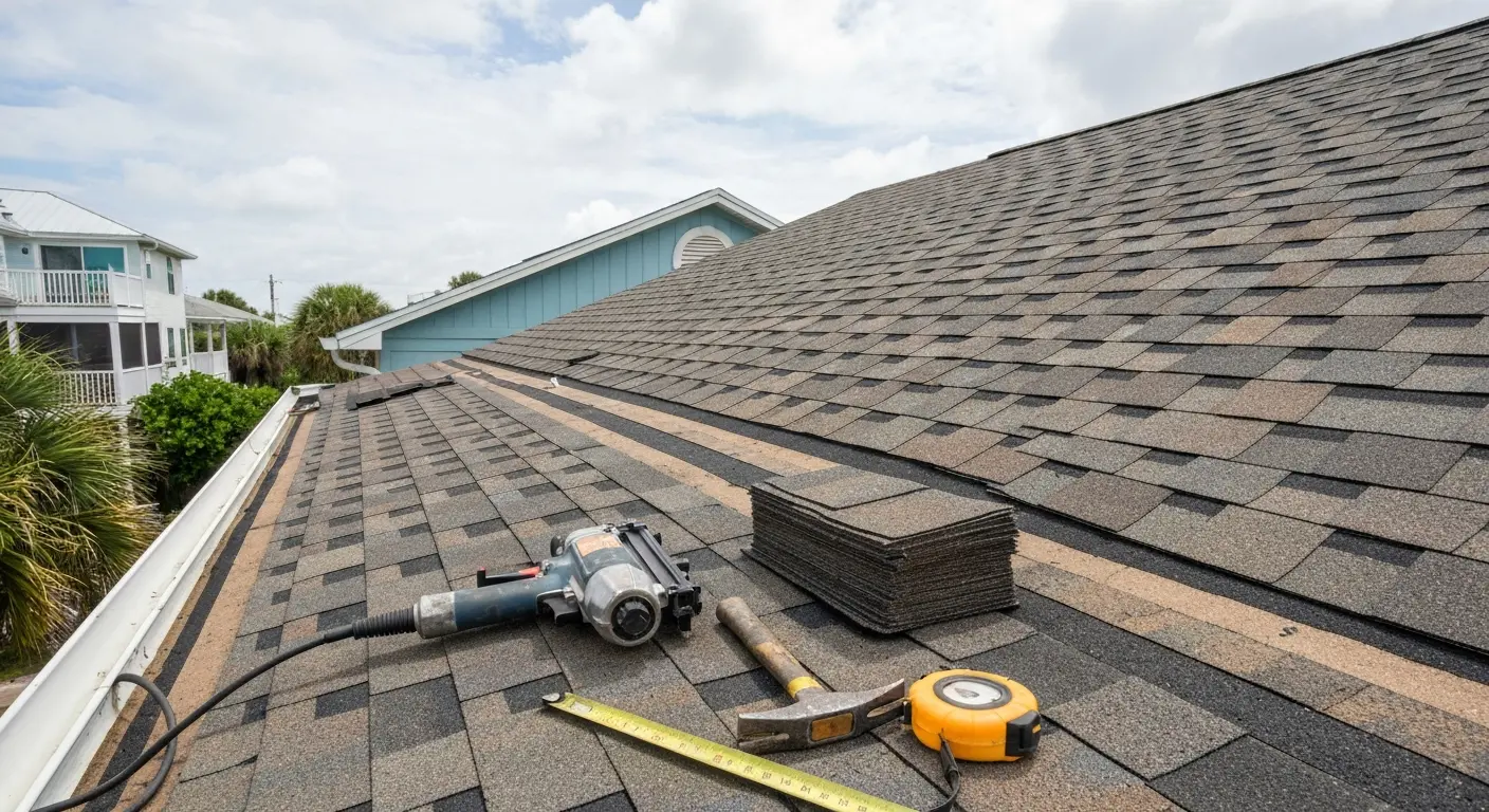 Roof replacement install
