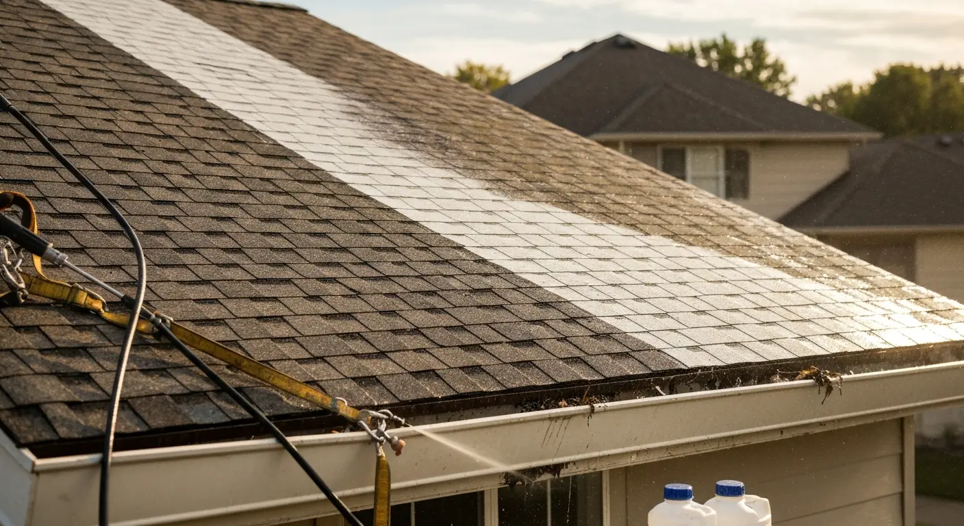 Roof cleaning service