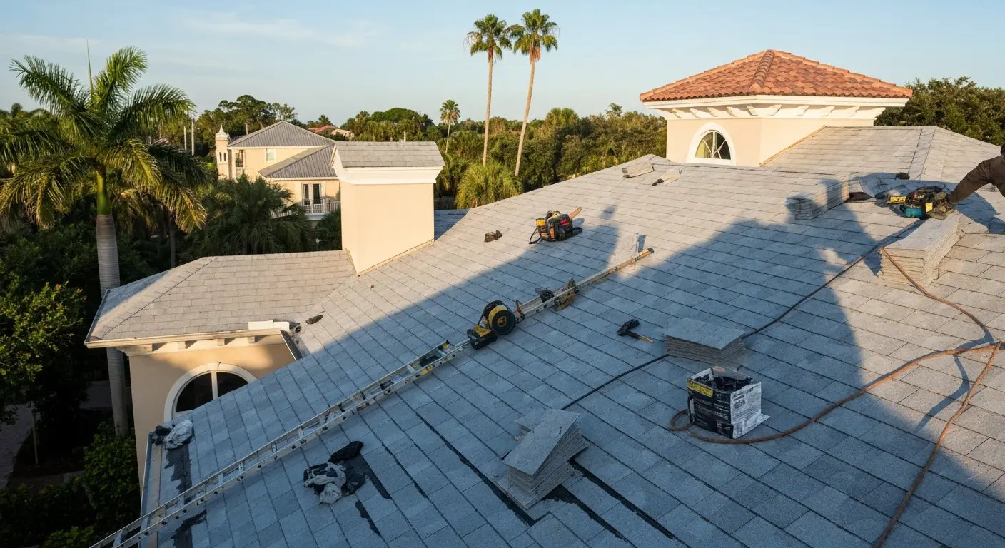 Roof installation in Venice