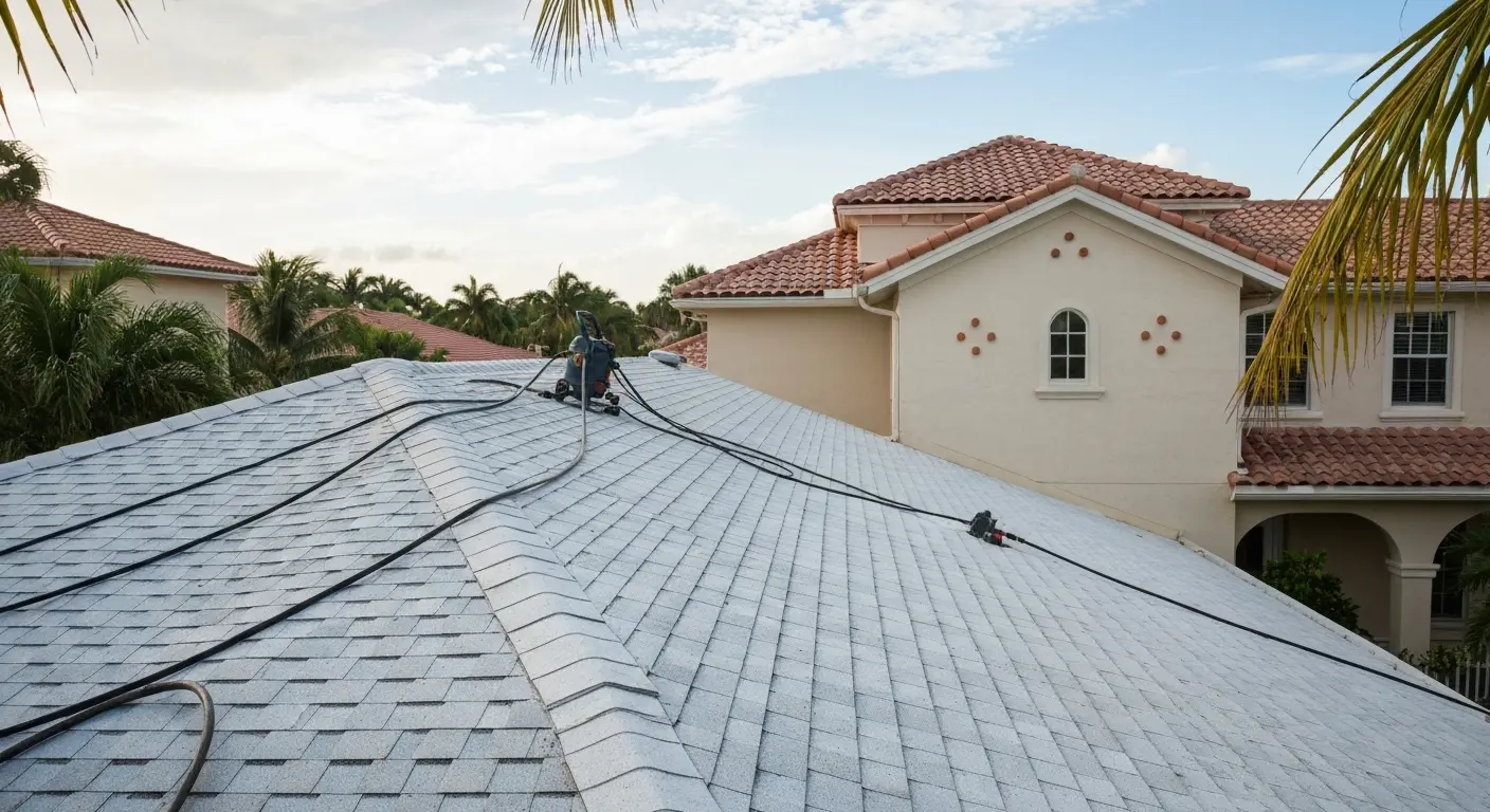 Roof cleaning service
