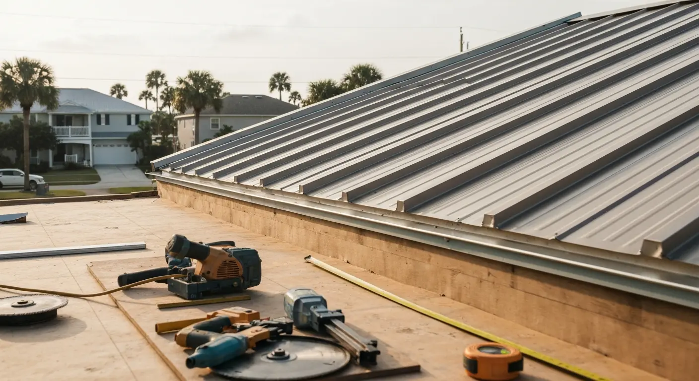 Roof replacement on Lido Key