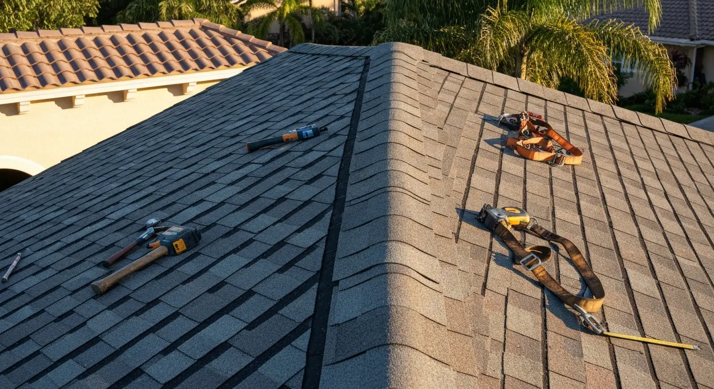 Storm damage roof repair in Bradenton