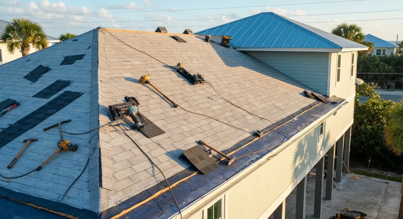Roof repair in Holmes Beach