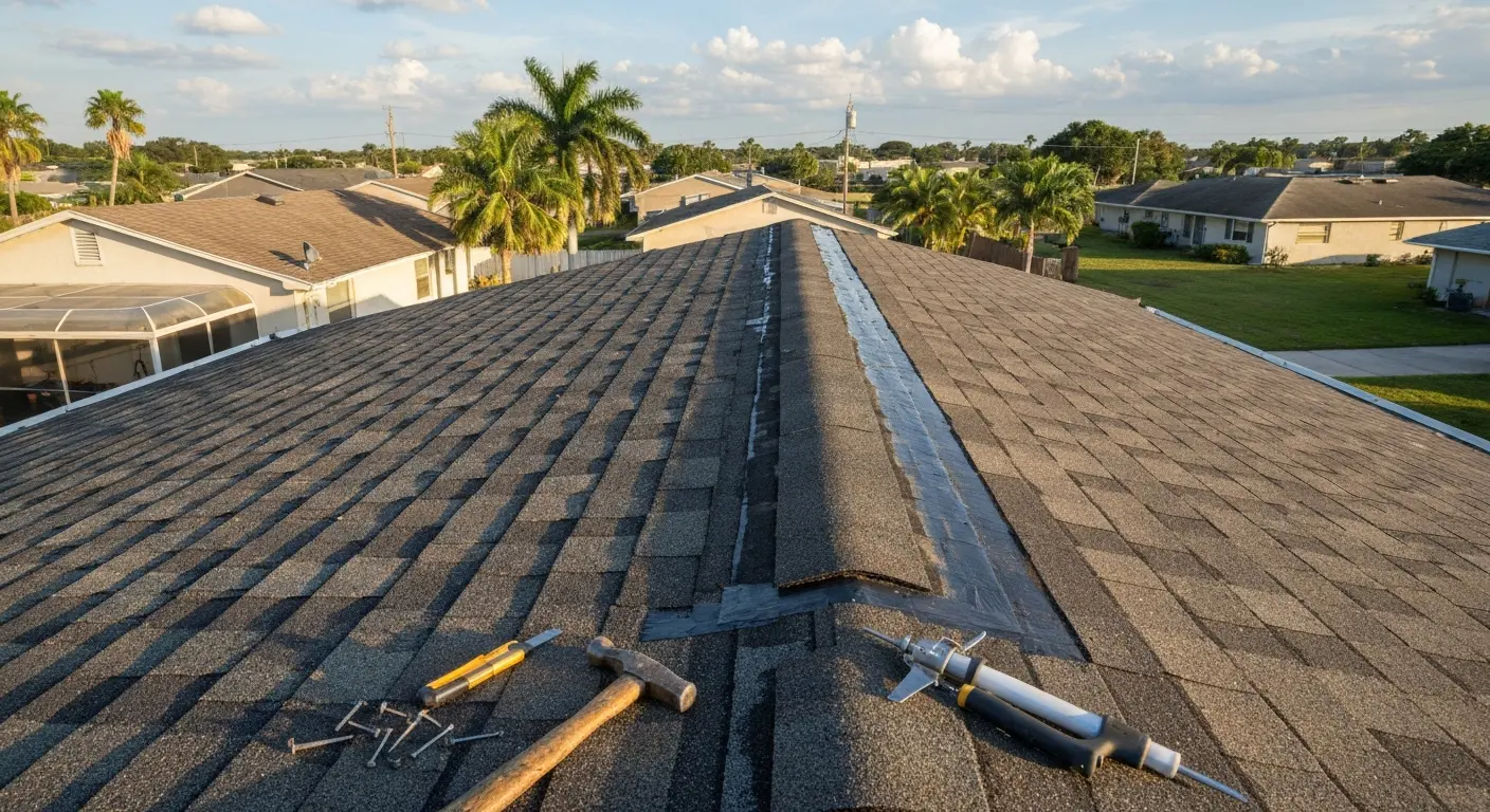 Roof repair work in Bradenton