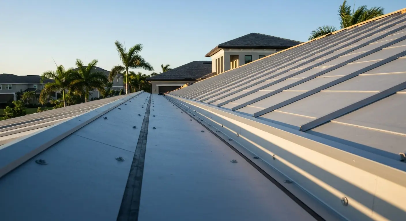 New roof installation with hurricane-rated materials