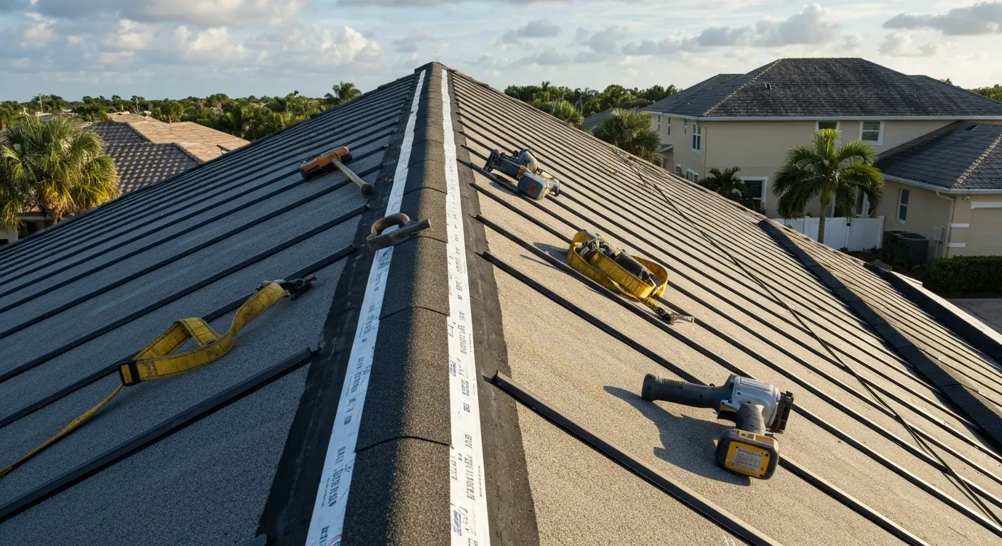 Storm damage roof repair