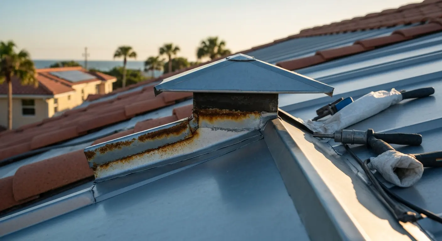 Coastal salt air damage on roof
