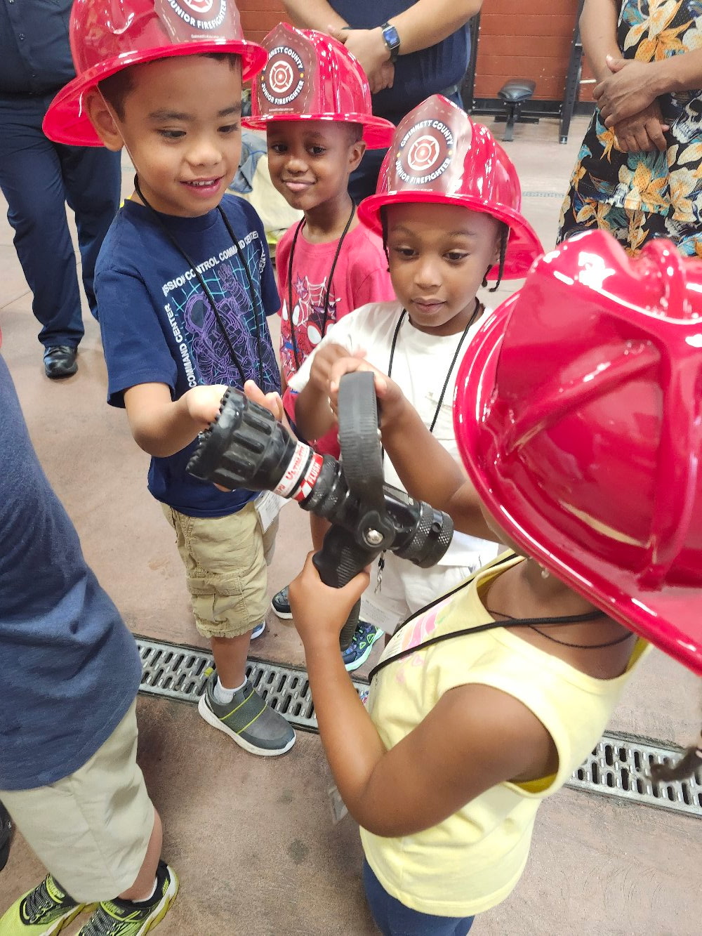 Elementary students collaborating on a project